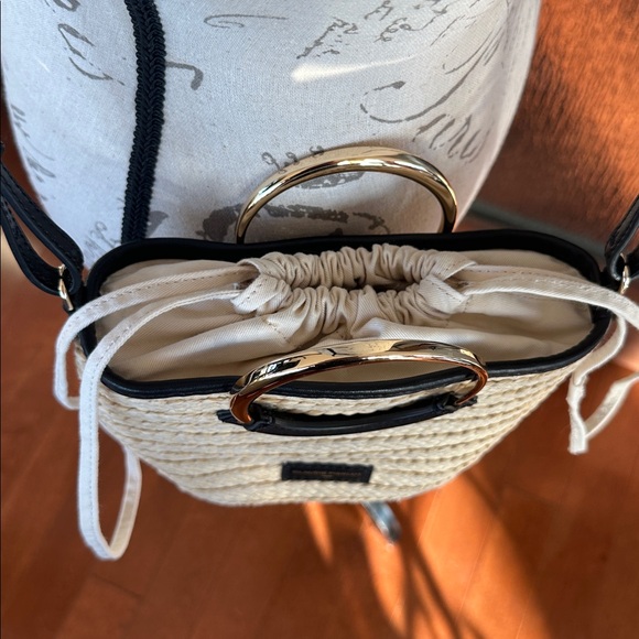 Claudie Pierlot Accessories Small Woven Basket Bag With Ring and crossbody strap - Picture 12 of 15